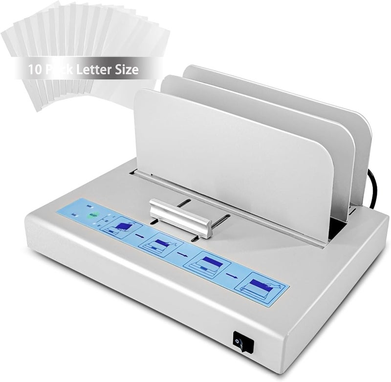 Loyala Thermal Binding Machine 500 Sheets Capacity Book Binding Material with 10 Letter Size Envelopes, A3/A4/A5 Document Heat Binder Hot Melt Machine Metal Thermal Binder Contract Document Invoice - Image 1